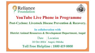 Post Cyclone Livestock Disease Prevention amp Recovery  Date 30102024  Time 1000 AM [upl. by Akcired479]