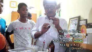 Reaction of H2O2 with KI [upl. by Block420]