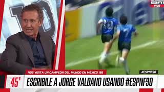 LA REFLEXIÓN DE VALDANO SOBRE EL GOL DE MARADONA A LOS INGLESES [upl. by Maon]