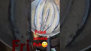 crispy and yummy fried sanma fish fish fishrecipe fishing [upl. by Amaryl]