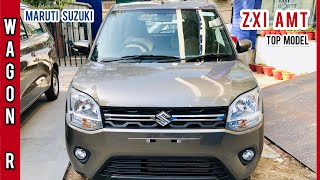 2022 Maruti Suzuki WagonR Zxi Amt 🔥 Top Model walkaround review features and on road price [upl. by Sparke]