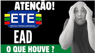 ATENÇÃO ETE EAD 20242 O QUE HOUVE [upl. by Aihsela]