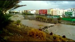 Barranco del Cruce de Sardina  Lluvia 30032016 [upl. by Mellman]