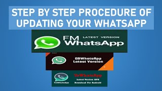 How To Update FMWhatsApp  GBWhatsApp  YOWhatsApp On Your Phone [upl. by Nahtnahoj718]