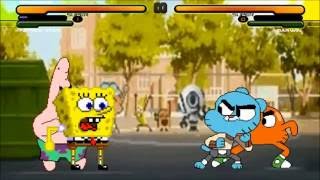 MUGEN Battle Spongebob amp Patrick vs Gumball amp Darwin Watterson [upl. by Boles251]