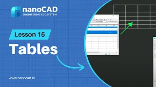 Tables in nanoCAD Platform Lesson 15 [upl. by Eidderf]