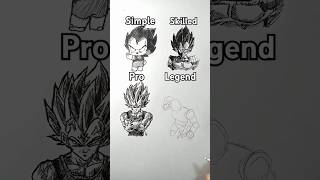 How to draw Vegeta in different level shorts anime drawing vegeta [upl. by Hanna]