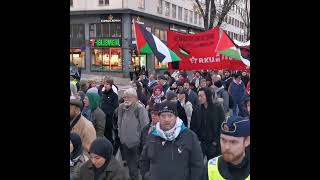 March in support of Palestine in Sweden [upl. by Byrn]