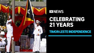 TimorLeste celebrates 21 years of independence  ABC News [upl. by Hallee]