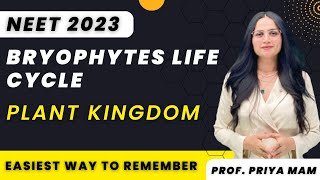 Plant Kingdom Class 11  Bryophytes Life Cycle  Priya Pandey Mam  neetbiology [upl. by Trammel]