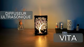 Diffuseur ultrasonique dhuiles essentielles zen Vita  diffusion aromathérapie décoration zen [upl. by Anahsit]