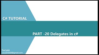 Part20 Delegates in C [upl. by Scherle789]