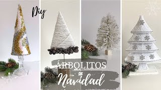 🎄 4 ÁRBOLITOS DE NAVIDAD ECONOMICOS ELEGANTES Y FACILES DE HACER🎄 [upl. by Pickford]