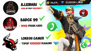 Big YouTubers AI Challenged Me Ft Ajjubhai  Badge 99  Lokesh Gamer amp Laka Gamer 😳 [upl. by Florry]