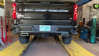 2019 Chevy Silverado exhaust sound clip Z71 Trail Boss in a for a Flowmaster 10 series muffler swap [upl. by Lenore]