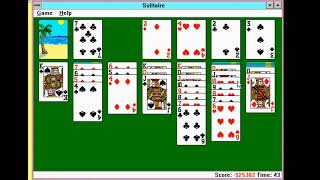 Solitaire Speedrun for Windows 95 and 98 Vegas Draw 1 in 72 Seconds Best Time Run Only World Record [upl. by Ailehs]