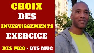 BTS MCO  BTS MUC Gestion  Le choix des investissements  Cas Jo [upl. by Magen]