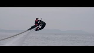 Flyride  The new flying water jet bike from Zapata [upl. by Elnore]