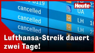 Lufthansa Zweitägiger Streik der Flugbegleiter [upl. by Essilrahc]