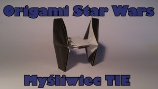 Origami Star Wars  Myśliwiec TIE [upl. by Yedrahs956]