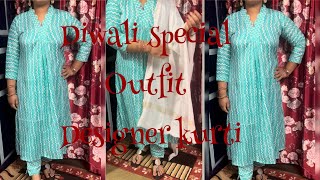 Front plated V collar designer kurti cutting and stiching  V collar cut work design  trending [upl. by Denni657]