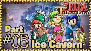 The Legend of Zelda Tri Force Heroes Coop  Part 5 Ice Caverns [upl. by Daphene]