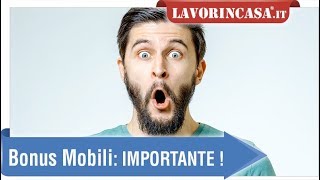 Bonus Mobili leggere con ATTENZIONE [upl. by Hereld]