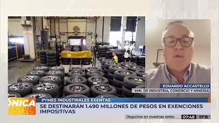 Accastello quotLas pymes industriales no pagarán ingresos brutos inmobiliario y sellosquot [upl. by Spillihp]