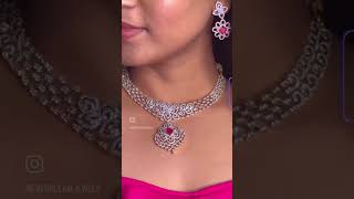 ✨Trending Now 🤩Finest Quality Diamond Finish Changeable Stone Necklace – Just for ₹1399 💎 [upl. by Chor612]