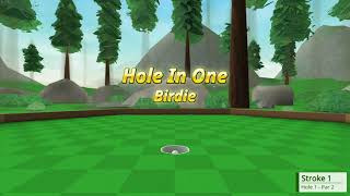 4D Golf Evergreens  First Hole 1 stroke [upl. by Ardnekat]