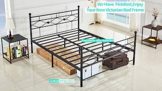 Dikapa Premium Metal Bed Frame Installation Tutorial [upl. by Fiona]