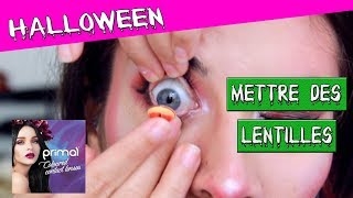 Comment mettre des LENTILLES fantasy CRASHTEST Primal Contact Lens [upl. by Atiuqam]