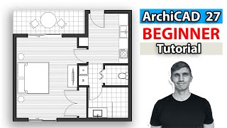 ArchiCAD 27 How to draw Floor plans in 15 minutes  Beginners workflow [upl. by Adyaj]