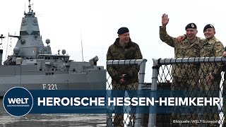 FREGATTE HESSEN Einsatz abgeschlossen  Erfolgreicher Kampfeinsatz im Roten Meer beendet [upl. by Ennyletak]