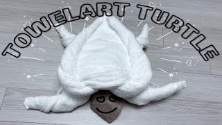 Easy Towel Turtle Tutorial l Quick amp Cute l Folding design l Hotel towel design [upl. by Riehl]