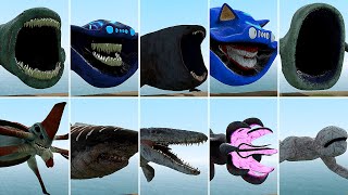 ALL NEW SEA MONSTERS CREATURE In Garrys Mod [upl. by Annaet25]