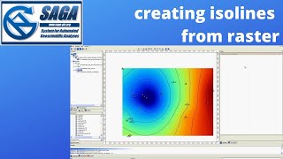 SAGA GIS creating isolines from raster [upl. by Candy]