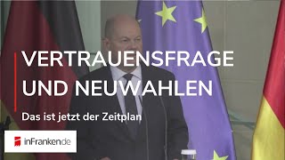 VERTRAUENSFRAGE NEUWAHLEN NEUE REGIERUNG Das ist jetzt der Zeitplan [upl. by Mozart]