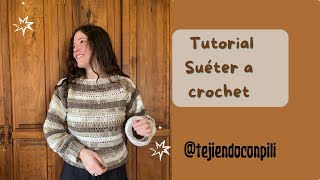 Tutorial suéter a crochet [upl. by Siroved]