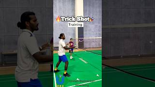 Trickshot training 2💥🚀🔥 badminton trickshots training badmintonindia bwf sports shorts [upl. by Collyer]