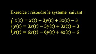 système différentiel  3 équations 3 inconnues [upl. by Ornas59]