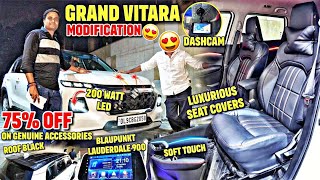 Grand Vitara Sigma Modified😍 75 OFF on Grand Vitara Genuine Accessories✅ Best Grand Vitara Modified [upl. by Shanda55]