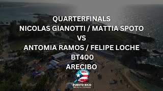 QUARTERFINALS NICOLAS GIANOTTI  MATTIA SPOTO VS ANTOMI RAMOS  FELIPE LOCH  BT400 ARECIBO [upl. by Ahsiadal181]