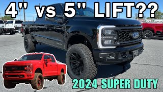 2024 Ford SUPER DUTY 4” ReadyLIFT vs 5” BDS LIFT Kit Comparison [upl. by Ellehc482]