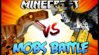 🔥 แร็ปเตอร์ vs ม้าครึ่งอินทรีย์  Minecraft  Mobs Battle [upl. by Alleynad]