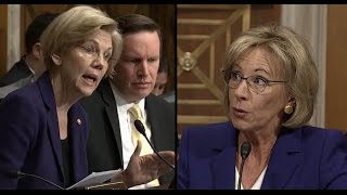 Elizabeth Warren Questions Betsy Devos  ABC News [upl. by Hurwitz]