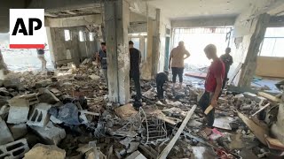 Israeli airstrike in Gaza kills dozens Biden hosts Quad leaders and more  AP Top Stories [upl. by Malita]