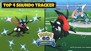 Top 4 Tracker For Froakie Community day in Pokemon Go  Pokemon Go Shundo Greninja Coordinates [upl. by Alvinia]