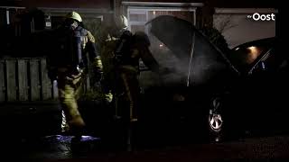 Autobrand aan de Churchillstraat in Vroomshoop [upl. by Thedrick]