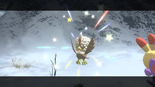 Evolving Shiny Rufflet into Shiny Hisuian Braviary in Pokemon Legends Arceus [upl. by Lorrin]